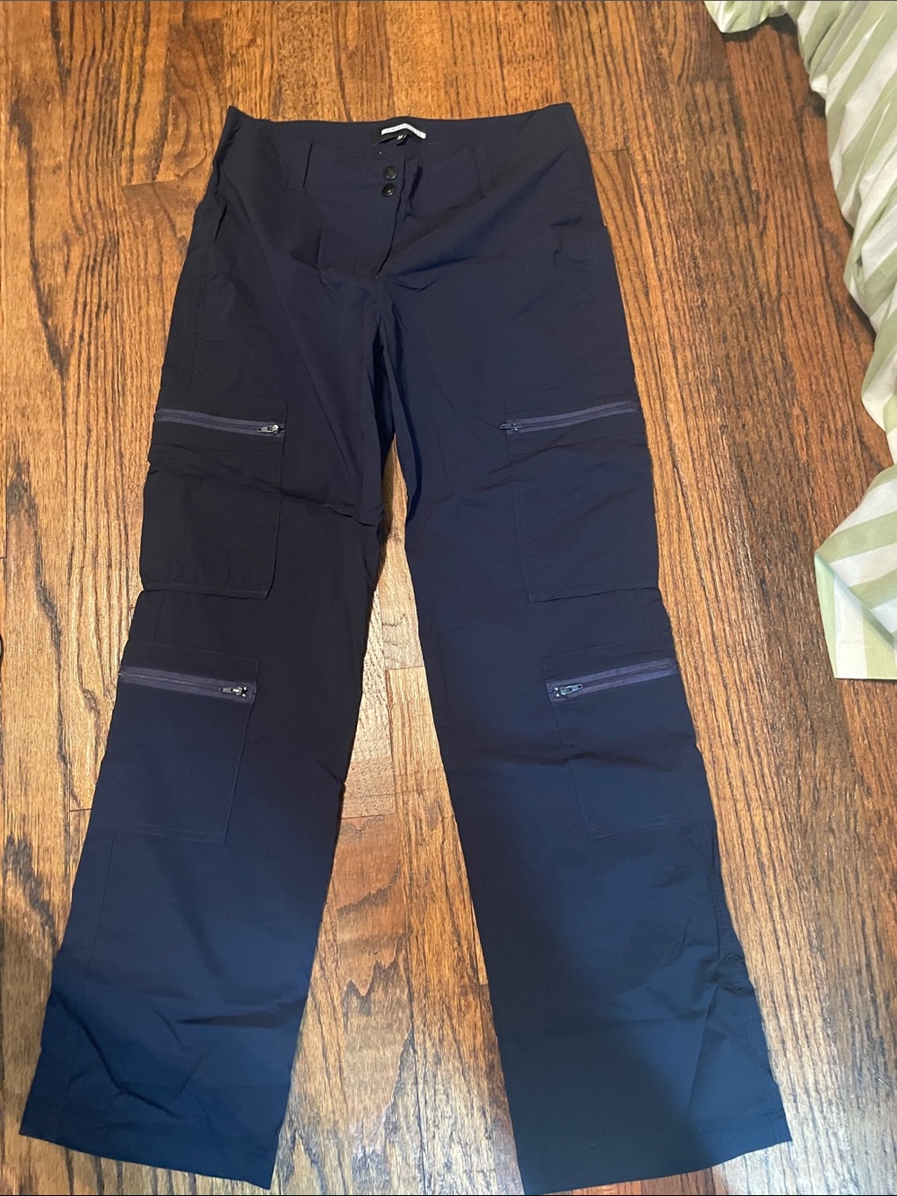 Anatomie Navy Cargo Jogger Pants with Zip Pockets